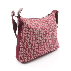 Dior Purple Shoulder Leather Canvas Trotter Bordeaux  Christian Bag Purple